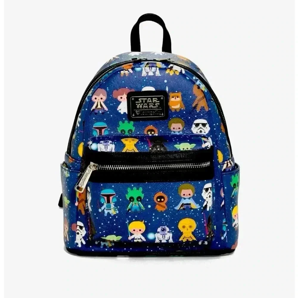 Unisex Disney Loungefly Star Wars Chibi Print Mini Backpack